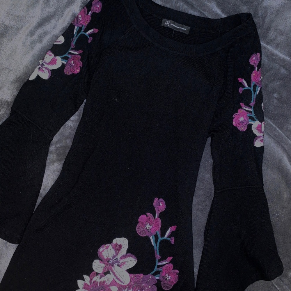 INC BLACK FLORAL DRESS